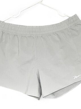 Reebok Light Gray Athletic Shorts with Elastic Waist